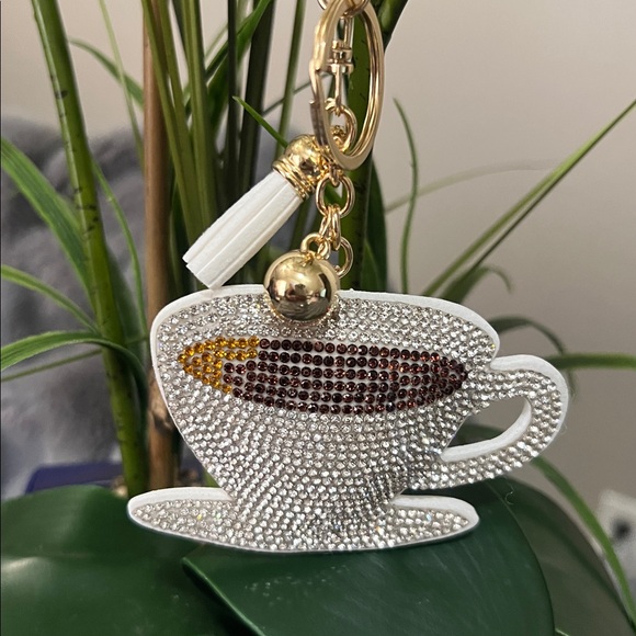 Coffee Cup Keychain / purse charm NWT - Picture 3 of 4